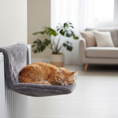 Détail de la structure métallique du hamac chat