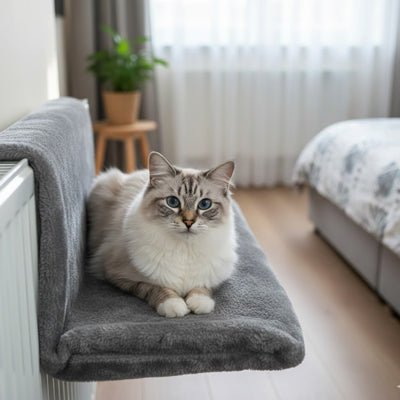 Détail de la structure métallique du hamac chat