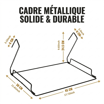 hamac radiateur chat cadre metal dimensions 45x30cm