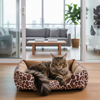 Panier pour chat confort douillet vue d'ensemble
