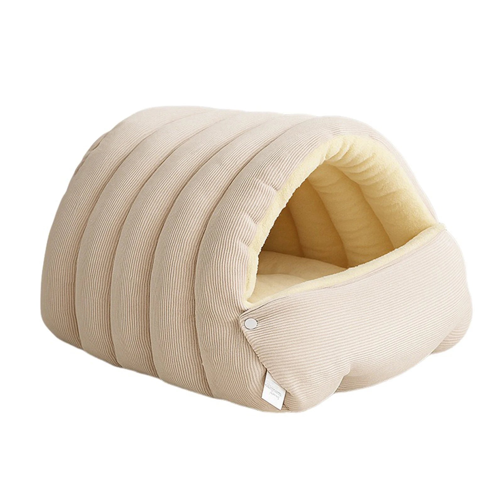 Lit grotte en peluche pour chat vue d'ensemble