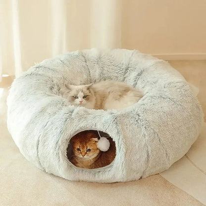 Lit pour Chat - CatLitTunnel™ - Gris - Le Bonheur du Chat