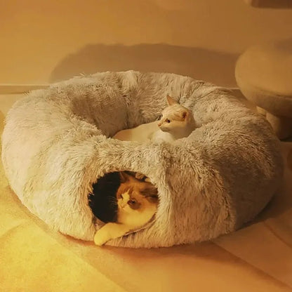 Lit pour Chat - CatLitTunnel™ - Gris - Le Bonheur du Chat
