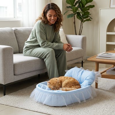 Housse lavable et amovible du lit sofa pour chat