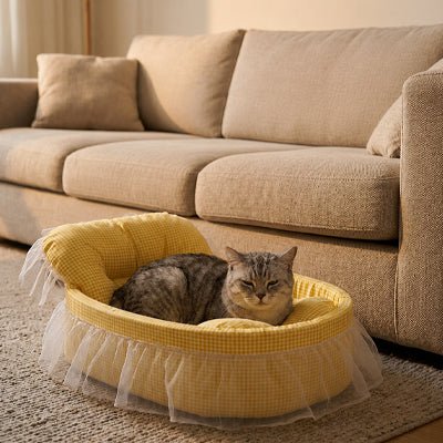 Housse lavable et amovible du lit sofa pour chat