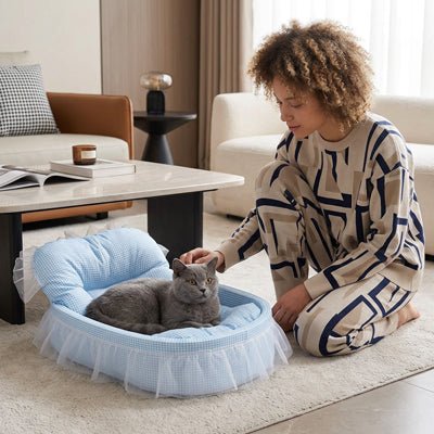 Housse lavable et amovible du lit sofa pour chat