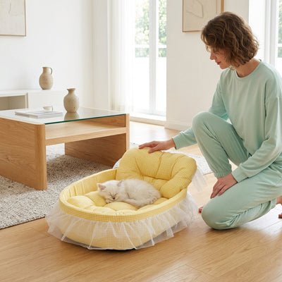 Housse lavable et amovible du lit sofa pour chat