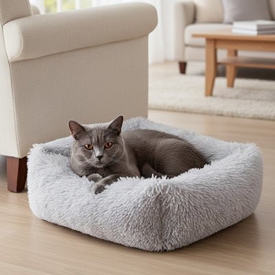 Panier chat | Ultra - Doux Peluche - Le Bonheur du Chat