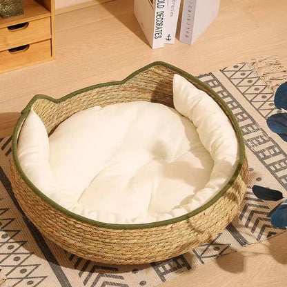 panier osier pour chat | Naturel - Le Bonheur du Chat