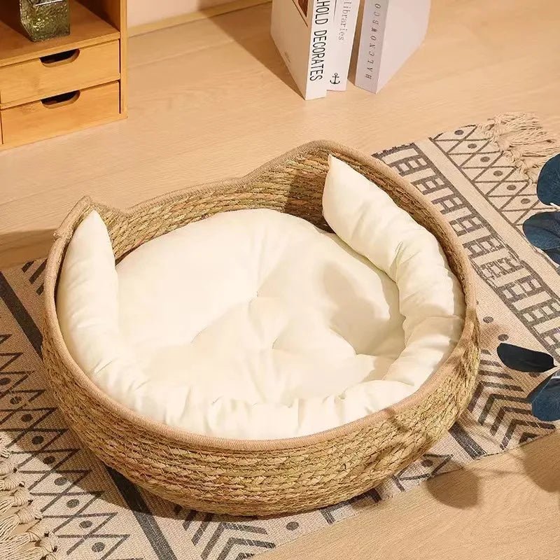 panier osier pour chat | Naturel - Le Bonheur du Chat