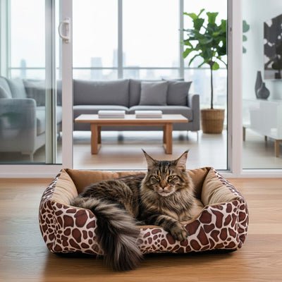 Panier pour chat confort douillet vue d'ensemble