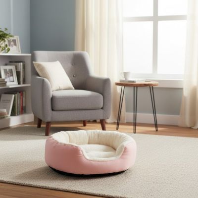 Détail du tissu doux et chaud du panier pour chat
