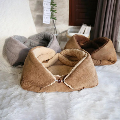 Panier pour chat, détail du tissu multifonctionnel