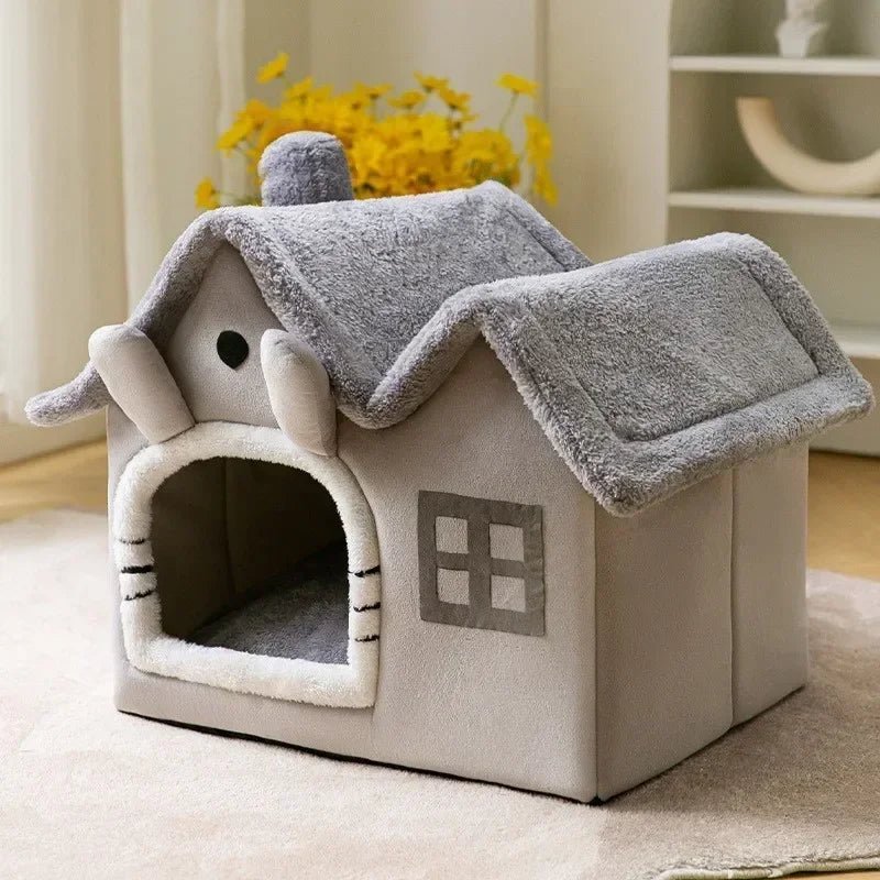 Panier pour chat pliable douillet vue d'ensemble