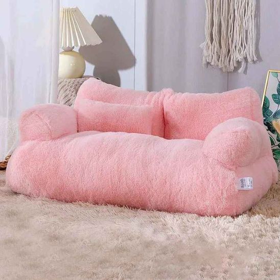 Panier sofa pour chat en peluche douce