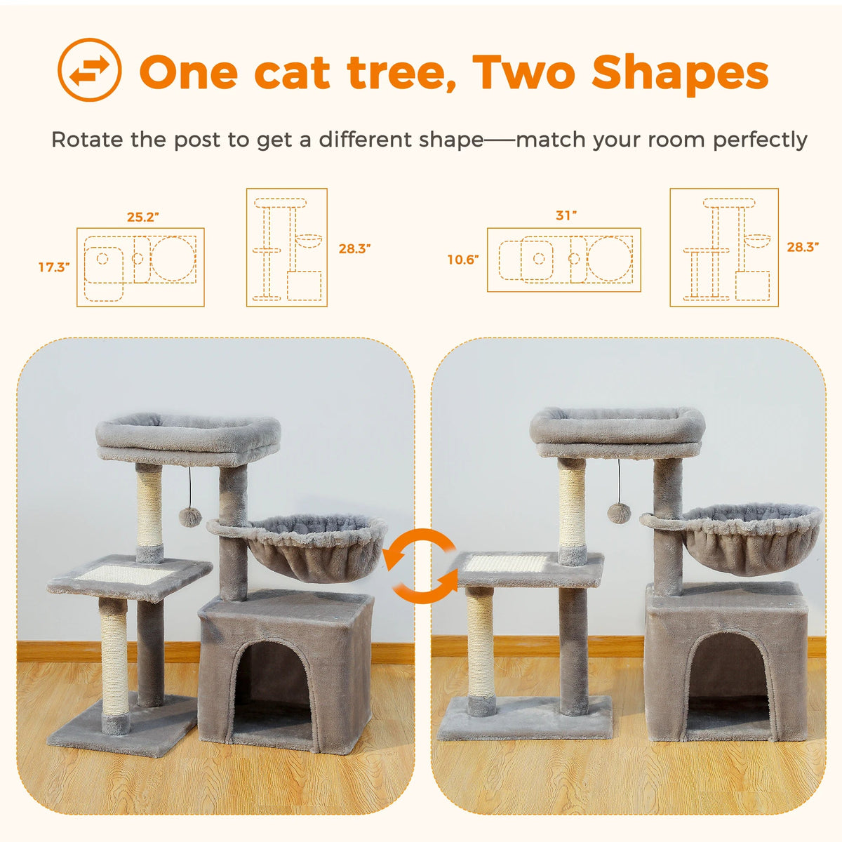 Petit arbre a chat compact