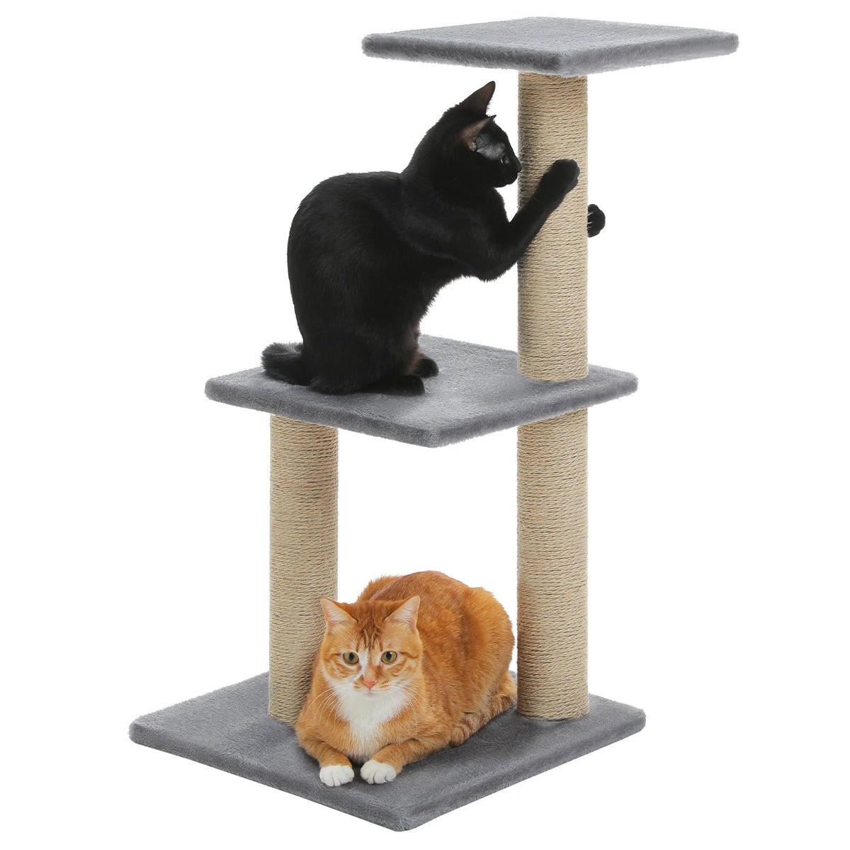 Petit arbre a chat Compact — Les poteaux recouverts de sisal naturel protègent vos meubles efficacement.