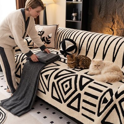 Protection canape chat style boheme anti griffes