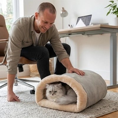Sac de Couchage Chat | Chaud et Semi-Fermé - Le Bonheur du Chat