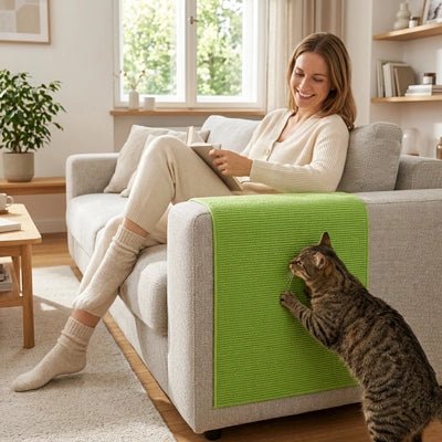 Installation du tapis adhésif sur un accoudoir