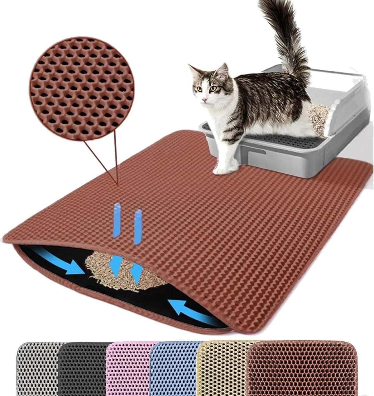Tapis litière pour chat – Tapis récupérateur de litière - Le Bonheur du Chat