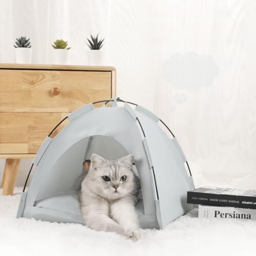 Tente Chat - CatTentBed™ - Gris Cyan - Le Bonheur du Chat